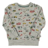 Sivá mikina s farebnými autami Liegelind