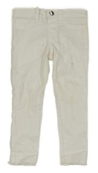 Biele skinny rifle s vyšúchaním Denim Co.
