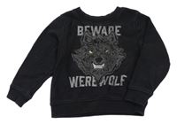 Černá mikina s vlkem H&M