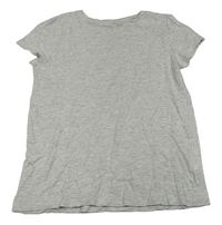Svetlosivé melírované tričko H&M