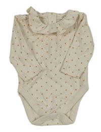 Bielo-broskvové bodkovaná é body s golierikom George