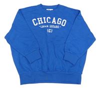 Modrá mikina s nápisom Sinsay