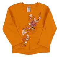 Oranžová mikina s kvetmi C&A