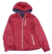 Fuchsiová softshellová bunda s kapucí Crane