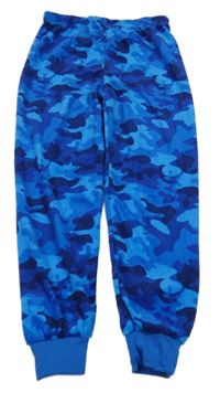 Tmavomodré army plyšové tepláky Primark