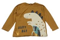 Hnědé triko s dinem George