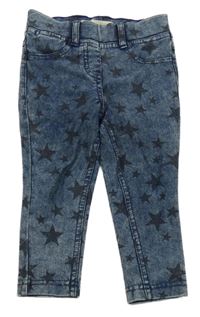 Modré tregíny riflového vzhledu s hvězdičkami Pocopiano