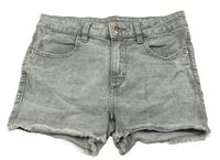 Šedé teplákové riflové kraťasy H&M