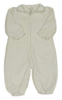 Smetanový sametový podšitý overal 