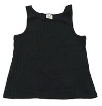 Čierny rebrovaný top Y.F.K.