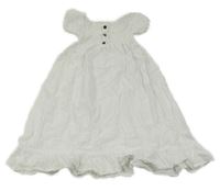 Bílé plátěné so žabičkováním