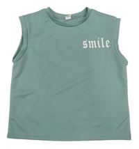 Zelené tielko s nápisom Shein