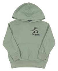 Svetlozelená mikina s nápismi a kapucňou M&S