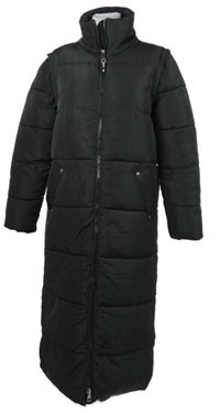 Dámský černý šusťákový zimní maxi kabát Only 