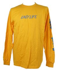 Pánske oranžové tričko s nápisom Easy Life