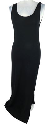 Dámské černé dlouhé šaty Pieces 