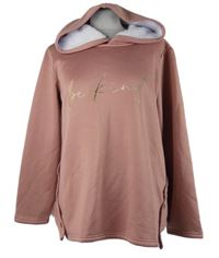 Dámská starorůžová mikina s nápisem a kapucí 