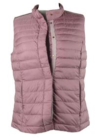 Dámská růžová šusťáková zateplená péřová vesta S. Oliver 