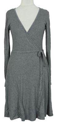 Dámske sivé zavinovací šaty H&M