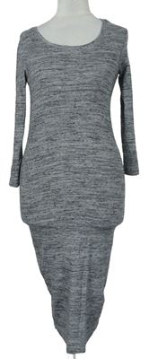 Dámske sivé melírované šaty H&M