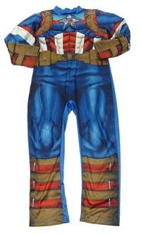 Kostým- modro-hnědá overal- Captain America Marvel