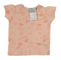 Světlerůžové tričko s obrázky Primark
