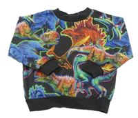 Čierna mikina s dinosaurami H&M