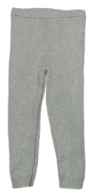 Svetlosivé rebrované pletené legíny George