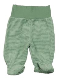 Zelené pruhované sametové polodupky Ergee