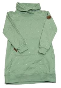 Zelené teplákové šaty s hvězdami Yigga