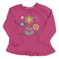 Růžová tunika s kytičkami Liegelind