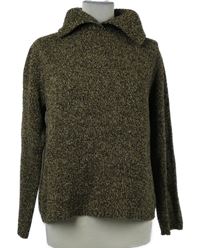 Dámský béžovo-hnědý melírovaný svetr s límcem Leara