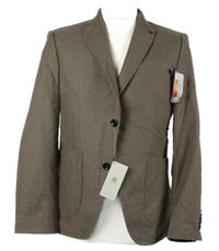 Nové - Pánské béžové slim fit vlněné sako C&A