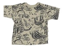 Béžové oversize tričko se zvířaty George