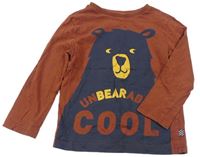 Mahagónovoé tričko s medvěďom F&F