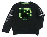 Čierna mikina s překlápěcími flitry - Minecraft
