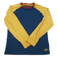 Tmavomodro-horčicové tričko zn. Next