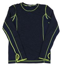 Tmavomodré melírované funkčné tričko Yigga