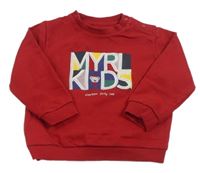 Červená mikina s nápisom Mayoral