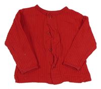 Červené rebrované prepínaci tričko M&S