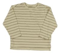 Béžovo-hnedé pruhované tričko Name it