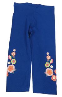 Tmavomodré capri legíny s kvietkami C&A