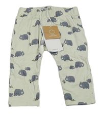 Nové - Svetlosivé ľahké tepláky s nosorožci Name it