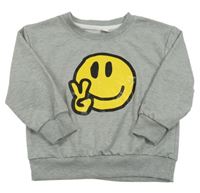 Sivá mikina so smajlíkom