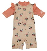 Lososovo-korálový UV overal s Minnie Disney