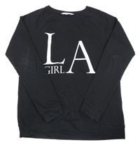 Čierna ľahká mikina s nápisom H&M