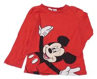 Červené triko s Mickeym Disney