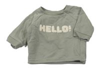 Khaki mikina s nápisom H&M