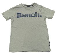 Sivé melírované tričko s logom Bench