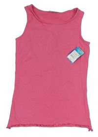 Růžový žebrovaný top Matalan